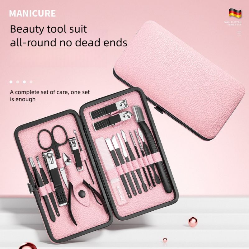 Nail Care Kit Mens - 18pcs Manicure Pedicure Set, Professional Stainless