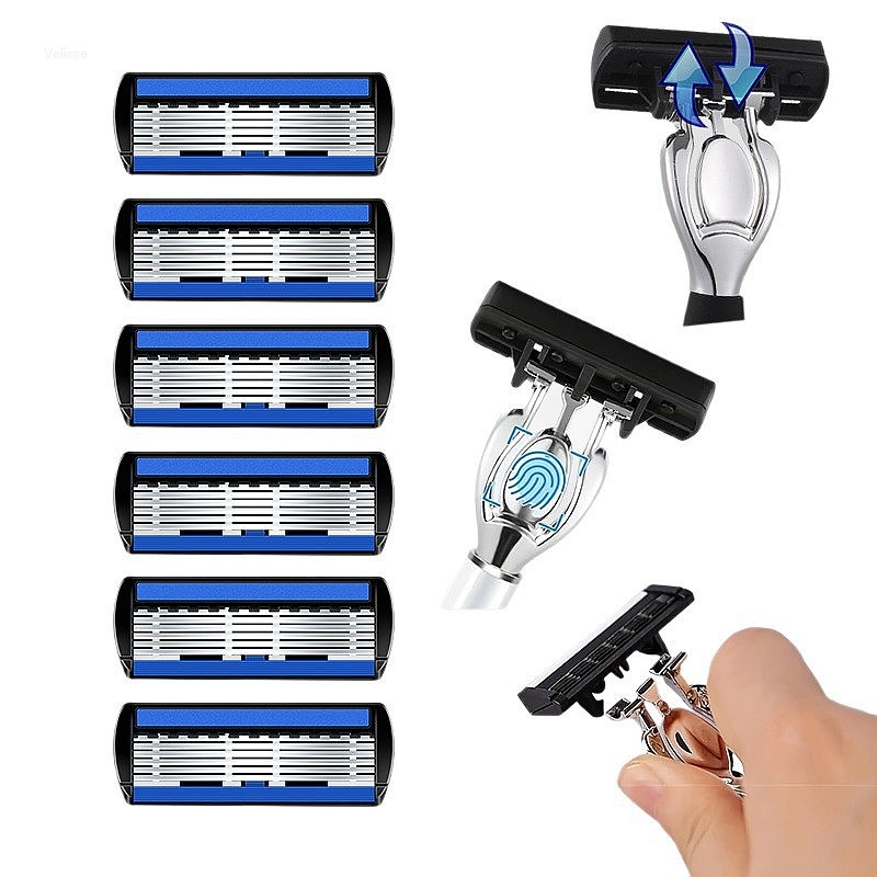Men'S Grooming Gift Box - 6 Layer Manual Razor Blade Refills
