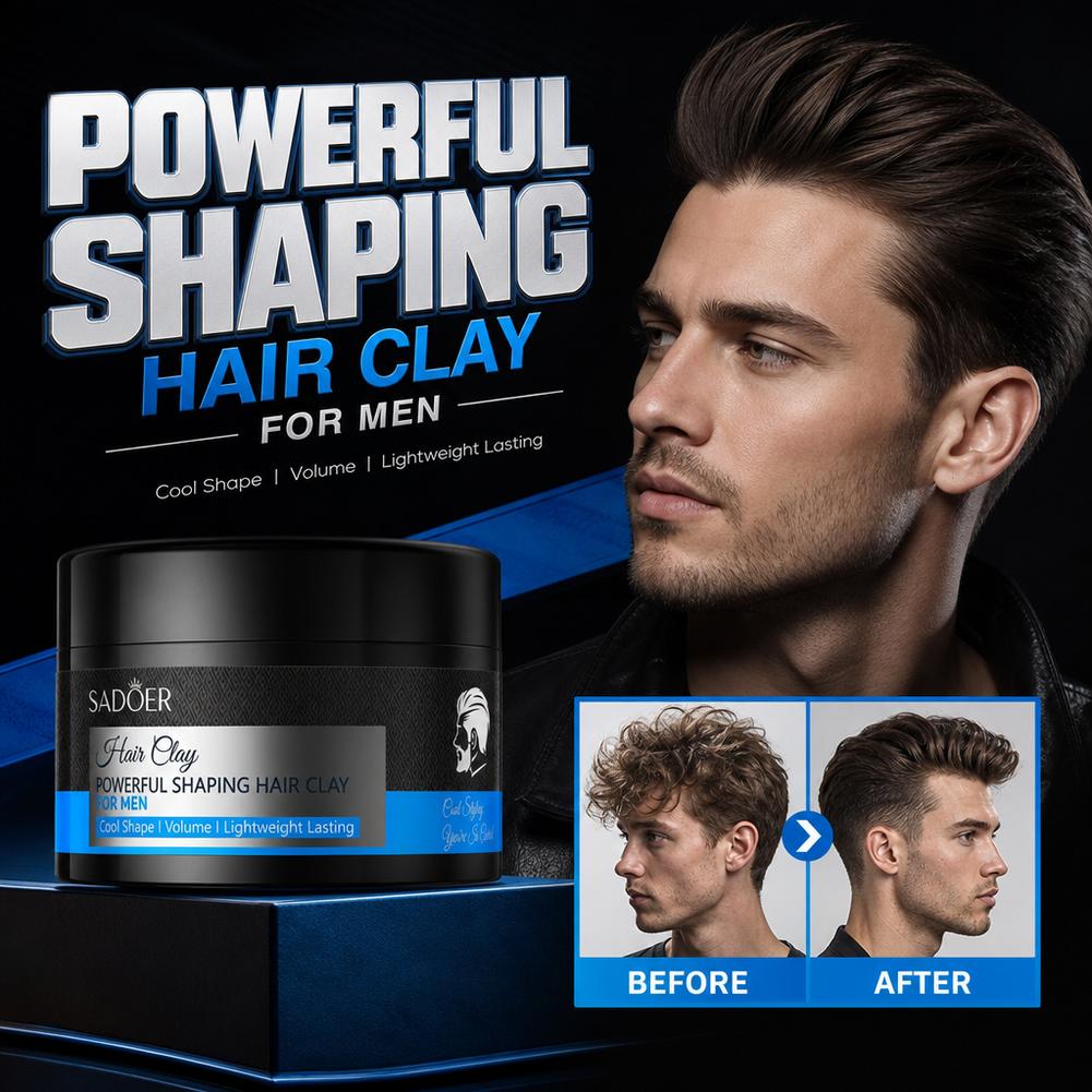 Men'S Grooming Cream - Matte Hair Styling Clay Strong Hold