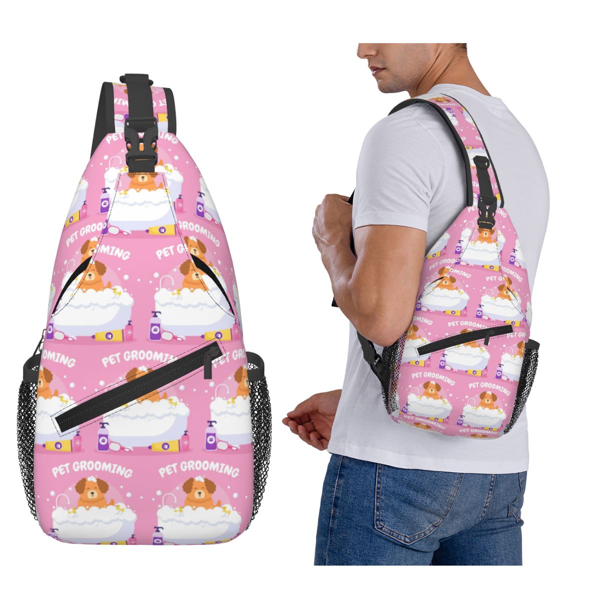 Men'S Grooming Bag - Pet Grooming For Dogs And Cats