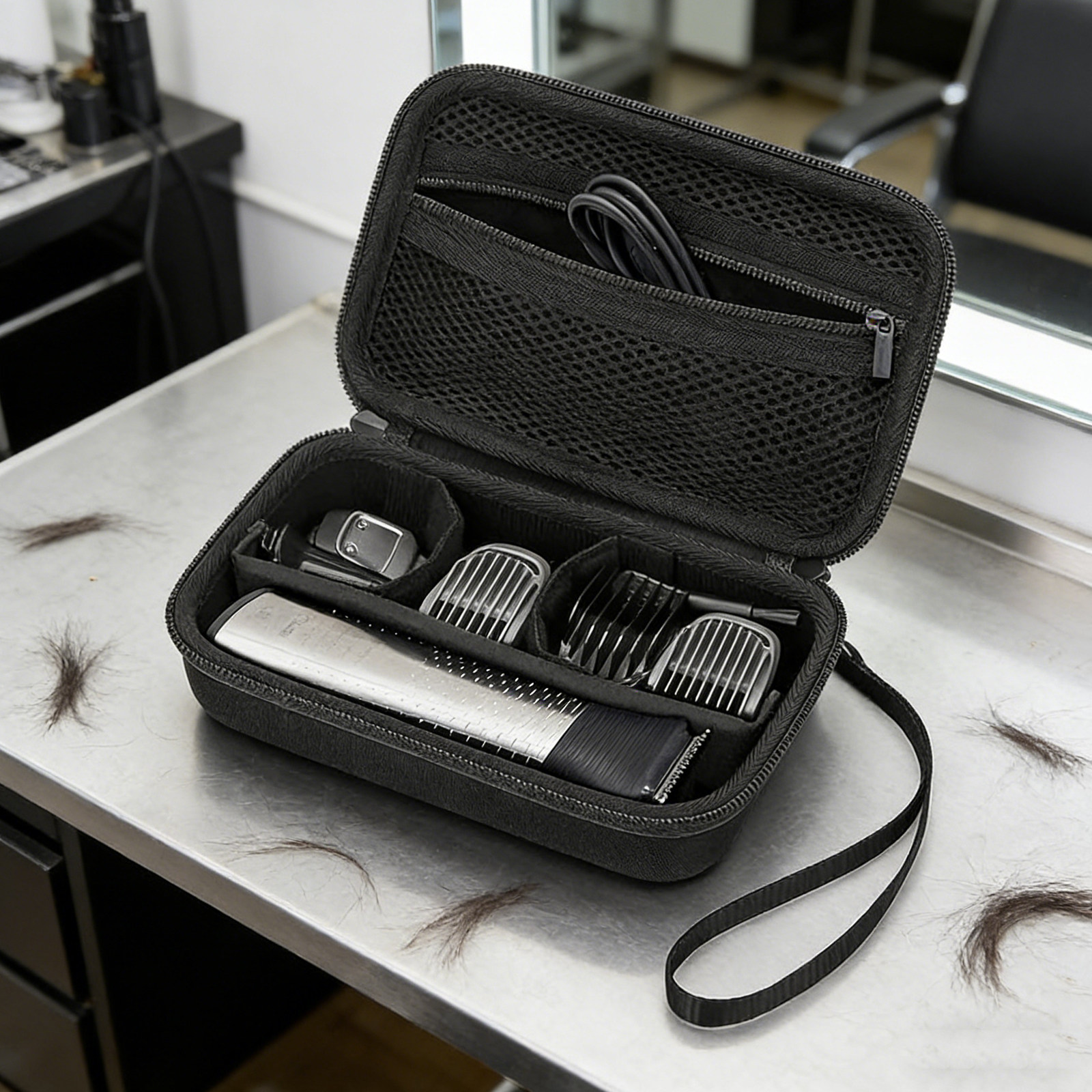 Men'S Grooming Bag - Hard Shell Razor Case Electric Trimmer