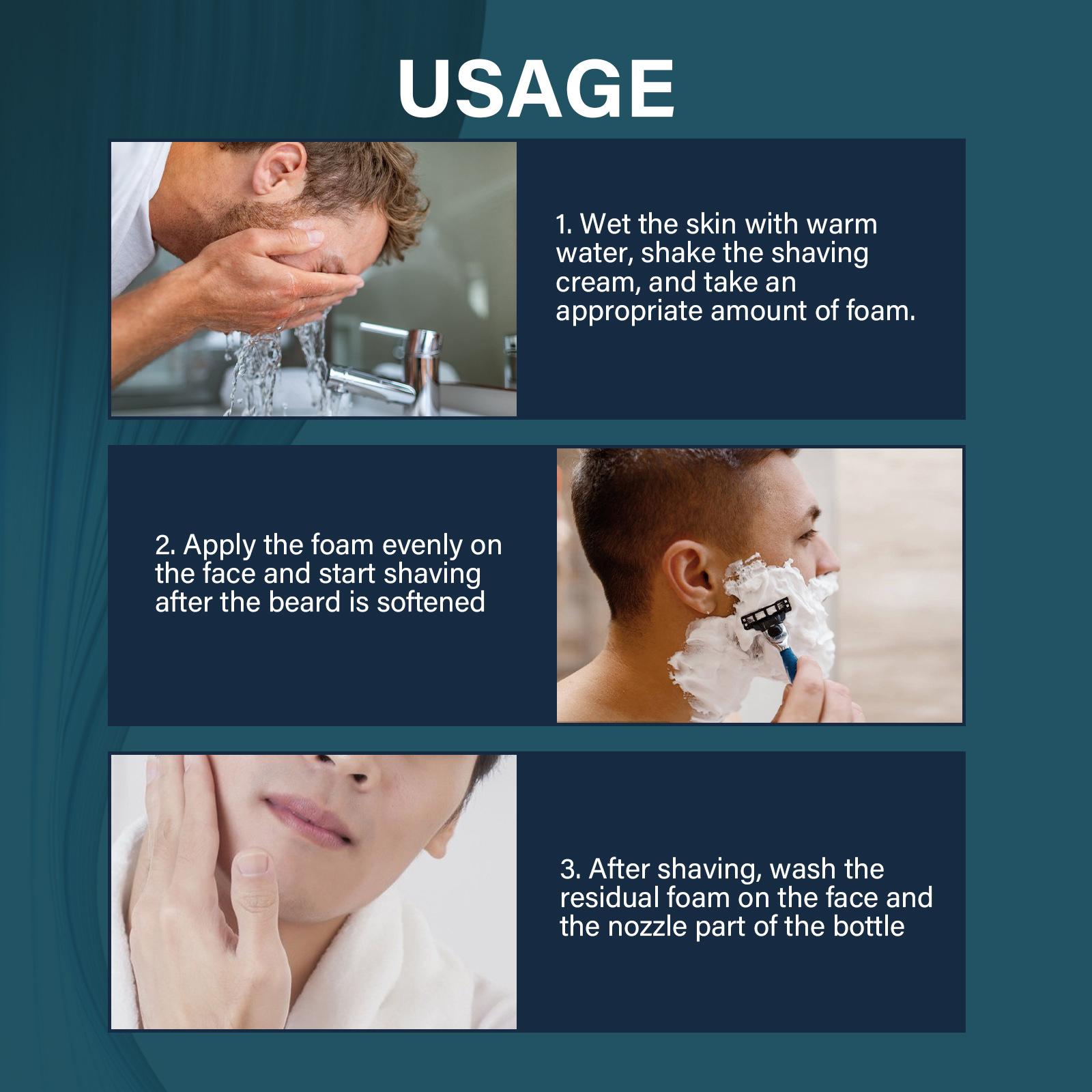 Men'S Grooming Cream - Soothing Shaving Foam for Men Slick
