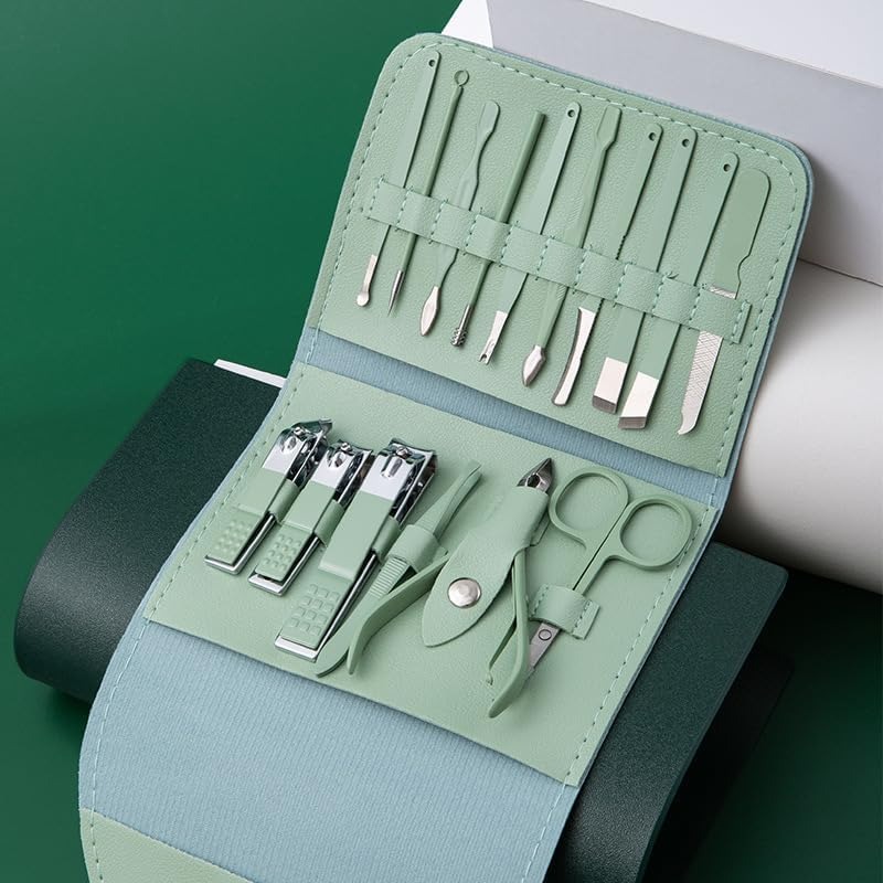 Luxury Portable Leather Case 1 - đánh giá và giá Nail Care Kit Mens