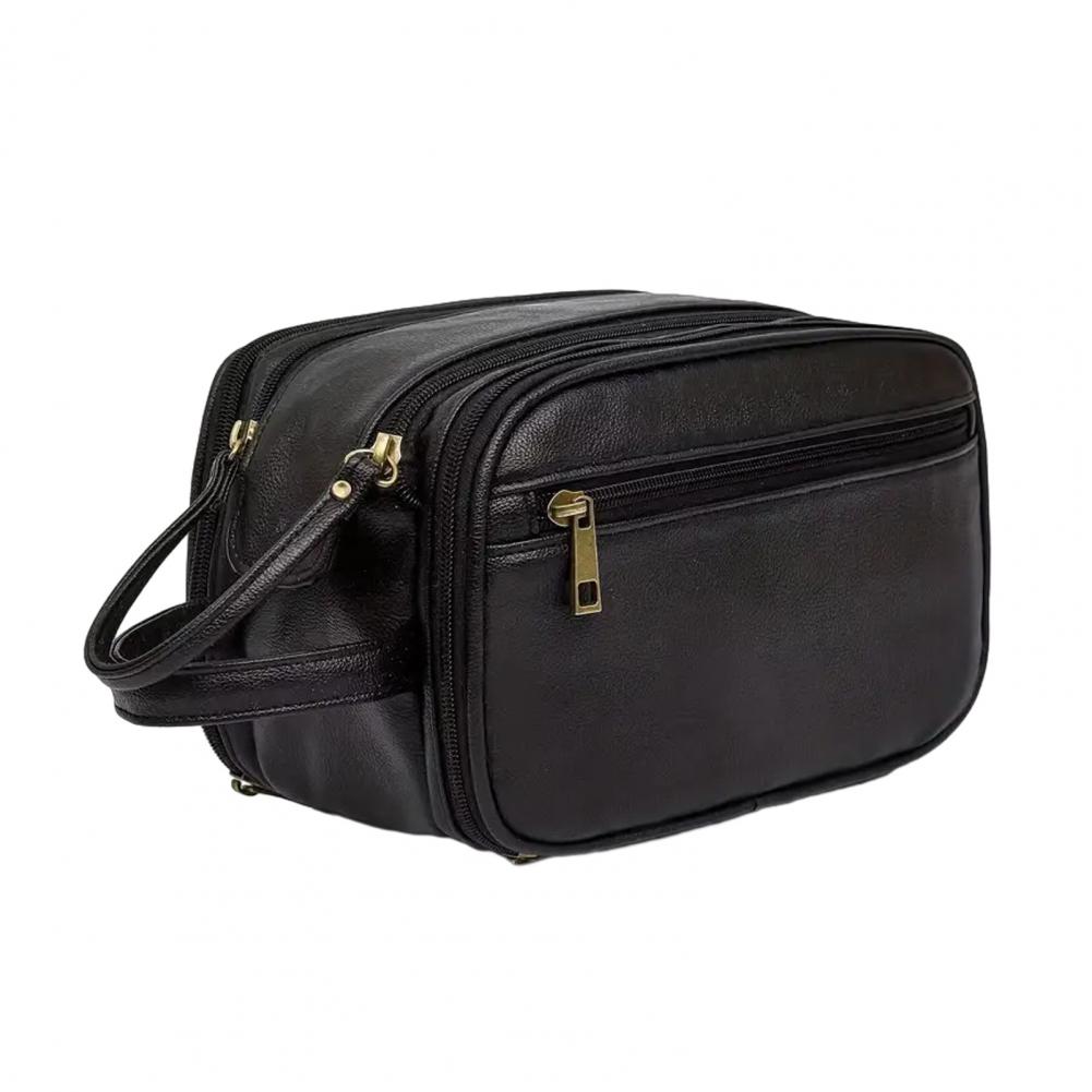 Travel Makeup Bag Faux Leather - đánh giá và giá Men'S Grooming Bag