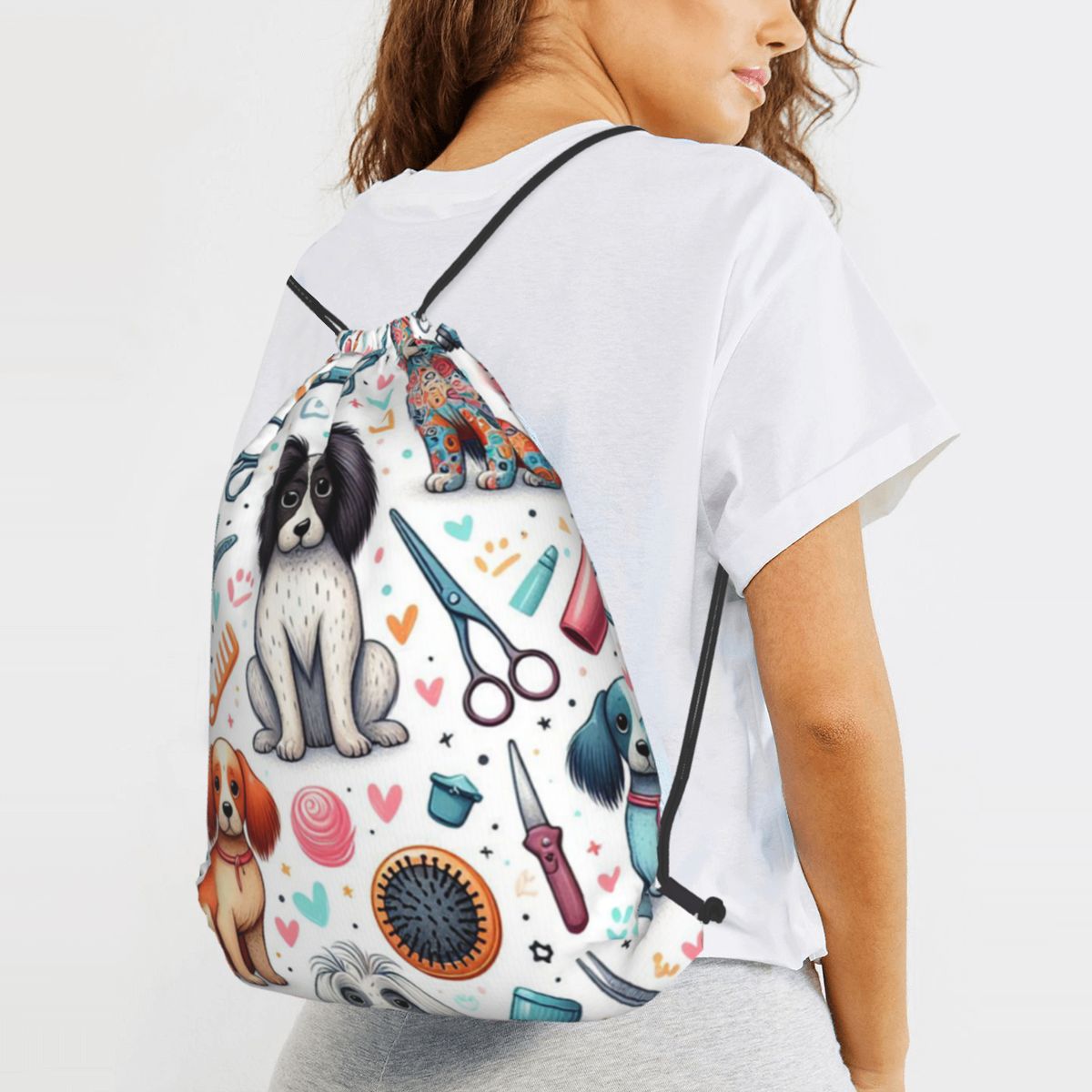 Dog Grooming Printed Backpacks - đánh giá và giá Men'S Grooming Bag