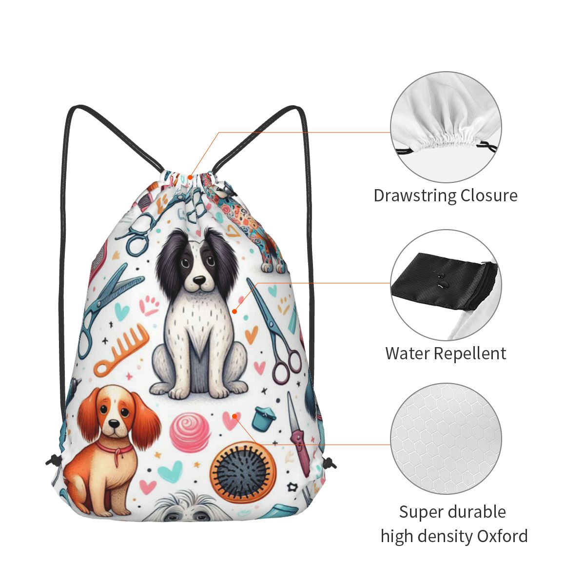 Dog Grooming Printed Backpacks - đánh giá và giá Men'S Grooming Bag