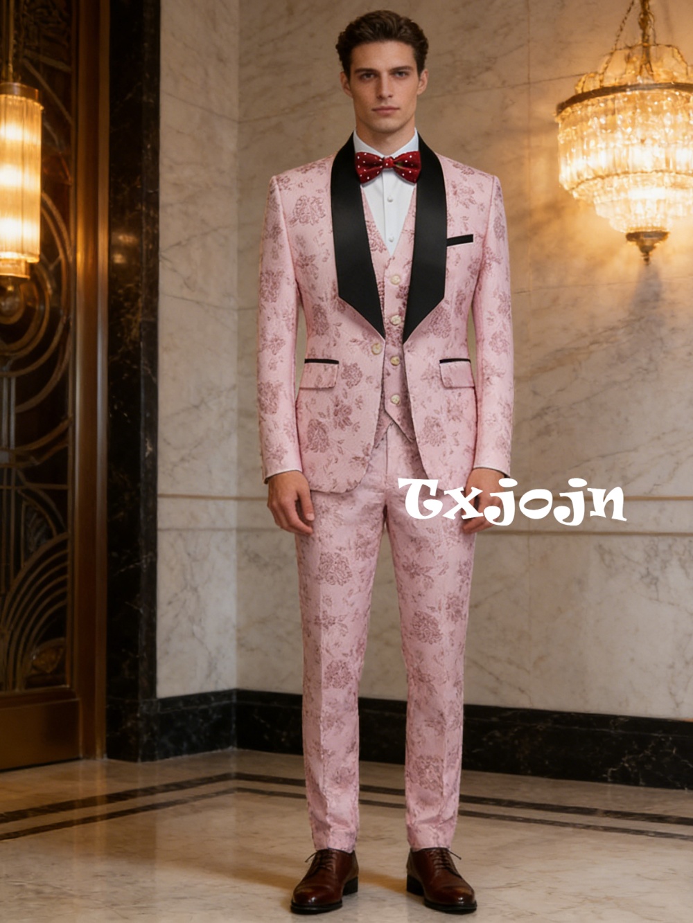Luxurious Patterned Suit Set 3 - đánh giá và giá Mens Grooming On Sale