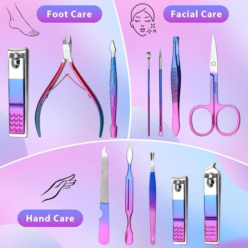 Manicure Set Nail Clippers Ped - đánh giá và giá Nail Care Kit Mens