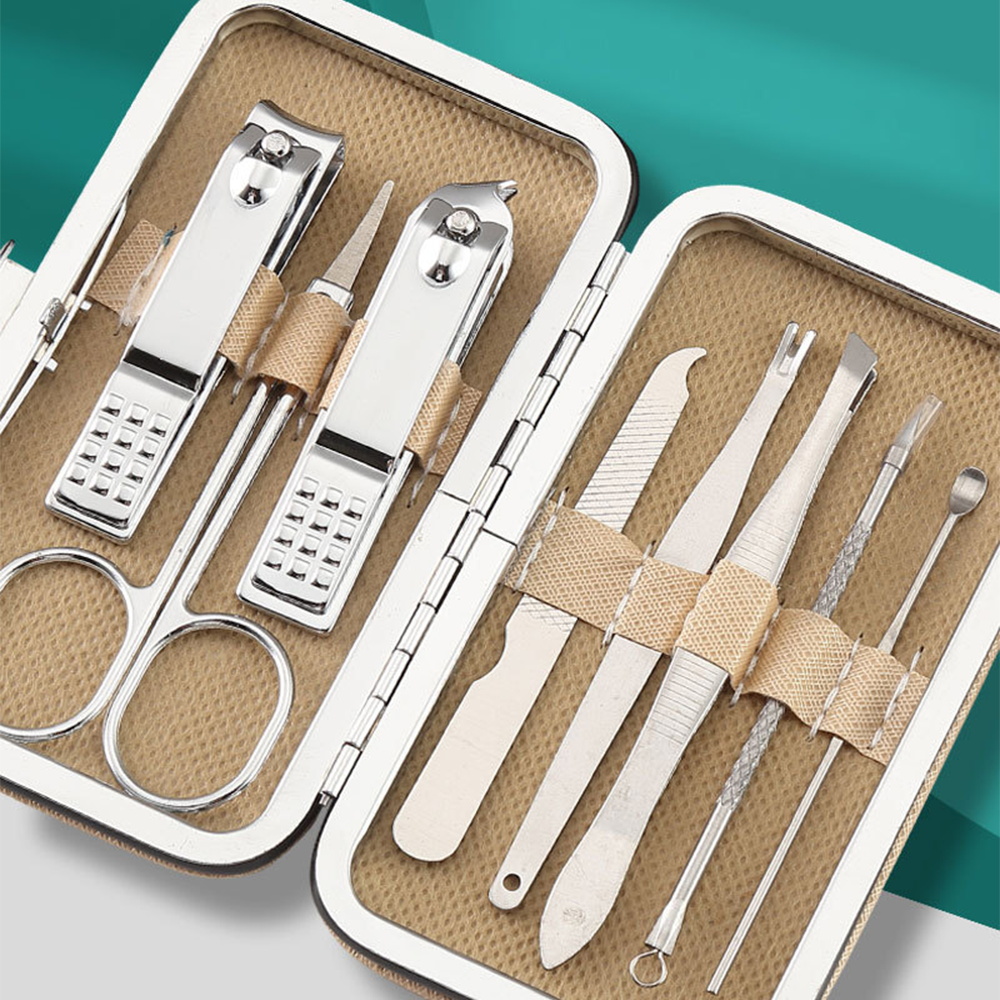 8-in-1 Stainless Manicure Set  - đánh giá và giá Nail Care Kit Mens