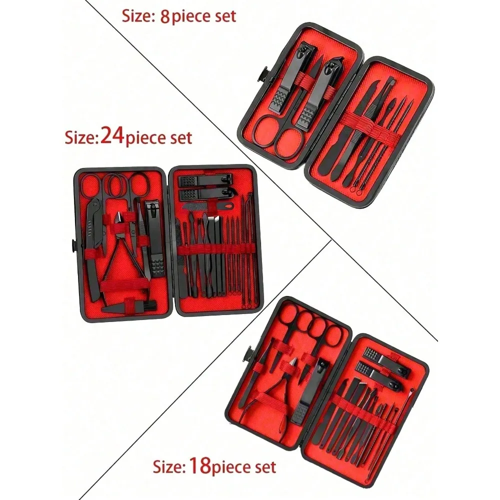 8/24pcs Professional Manicure  - đánh giá và giá Nail Care Kit Mens